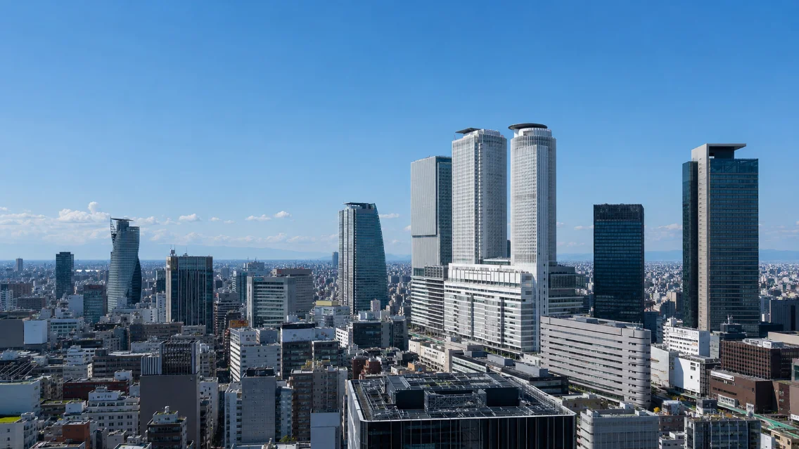名古屋駅周辺の街並み